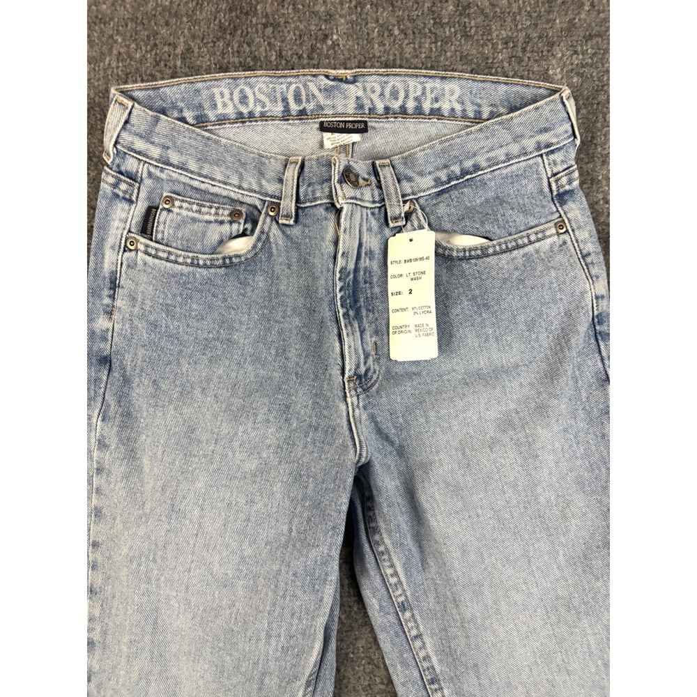 Boston Proper Jeans Womens 2S Bootcut Light Wash NWT Stretch Denim Y2K - Picture 2 of 12